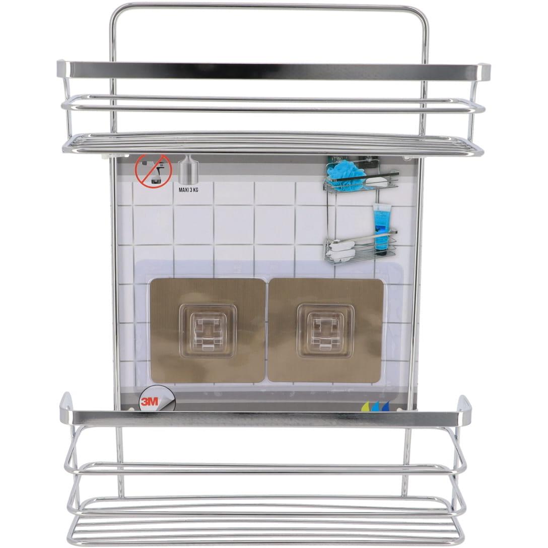 Tendance Žičane Polica 11x26,4x39,5xm Na Dva Nivoa Na Lepljenje Hrom - detalj