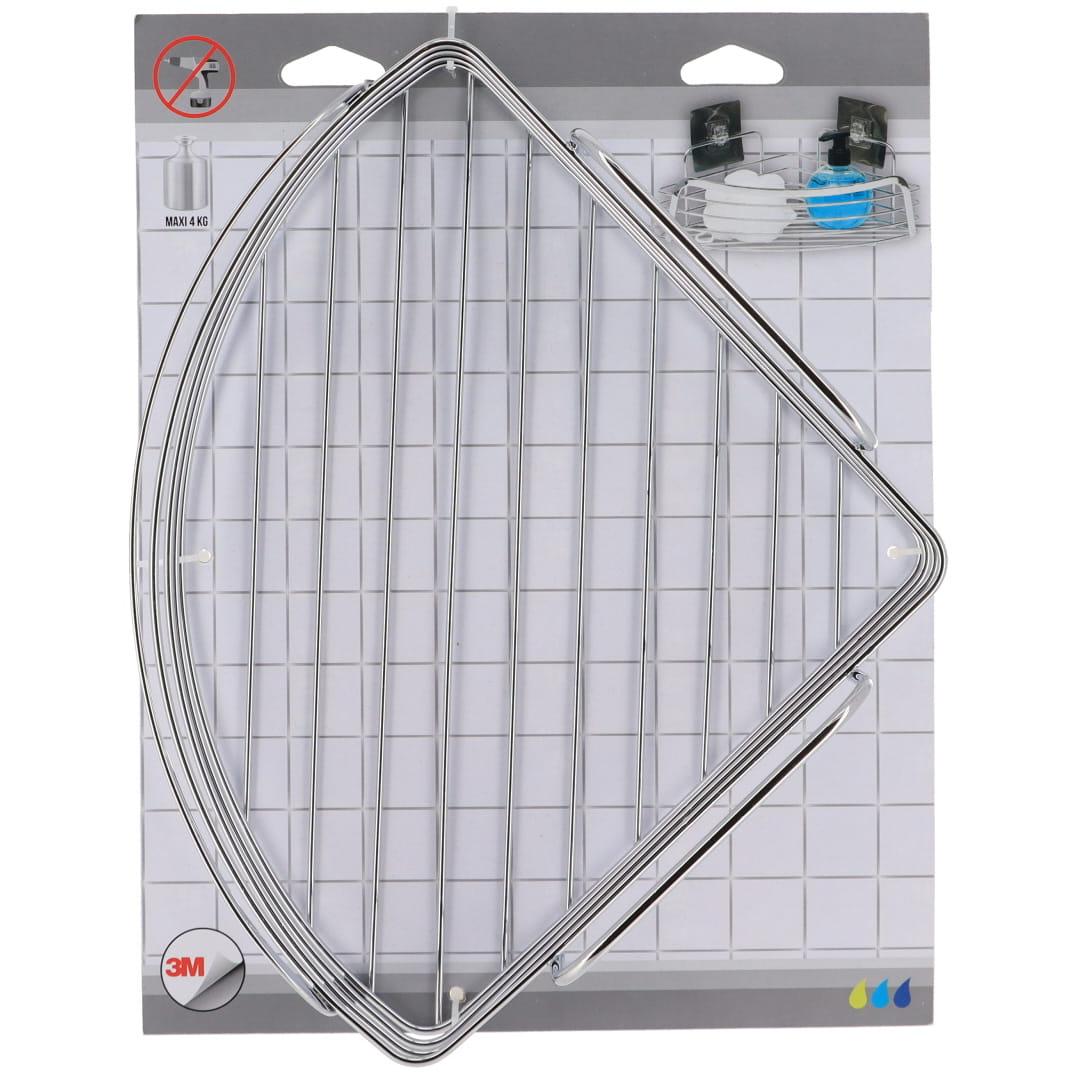 Tendance Žičana Ugaona Polica 22,5x22,5x14cm Na Lepljenje Hrom - detalj