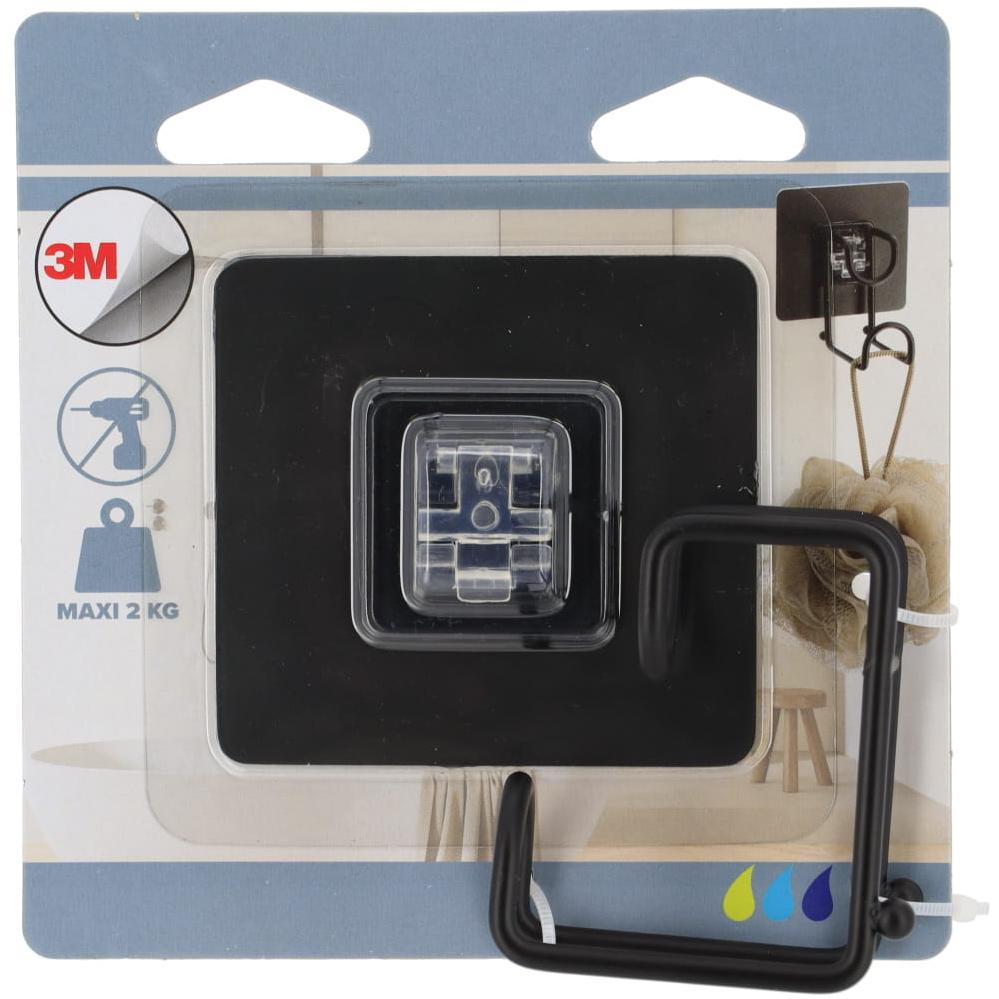 Tendance Kukica Samolepljiva 3m 8 X 6,5 X 9,3 Metal Crna - detalj