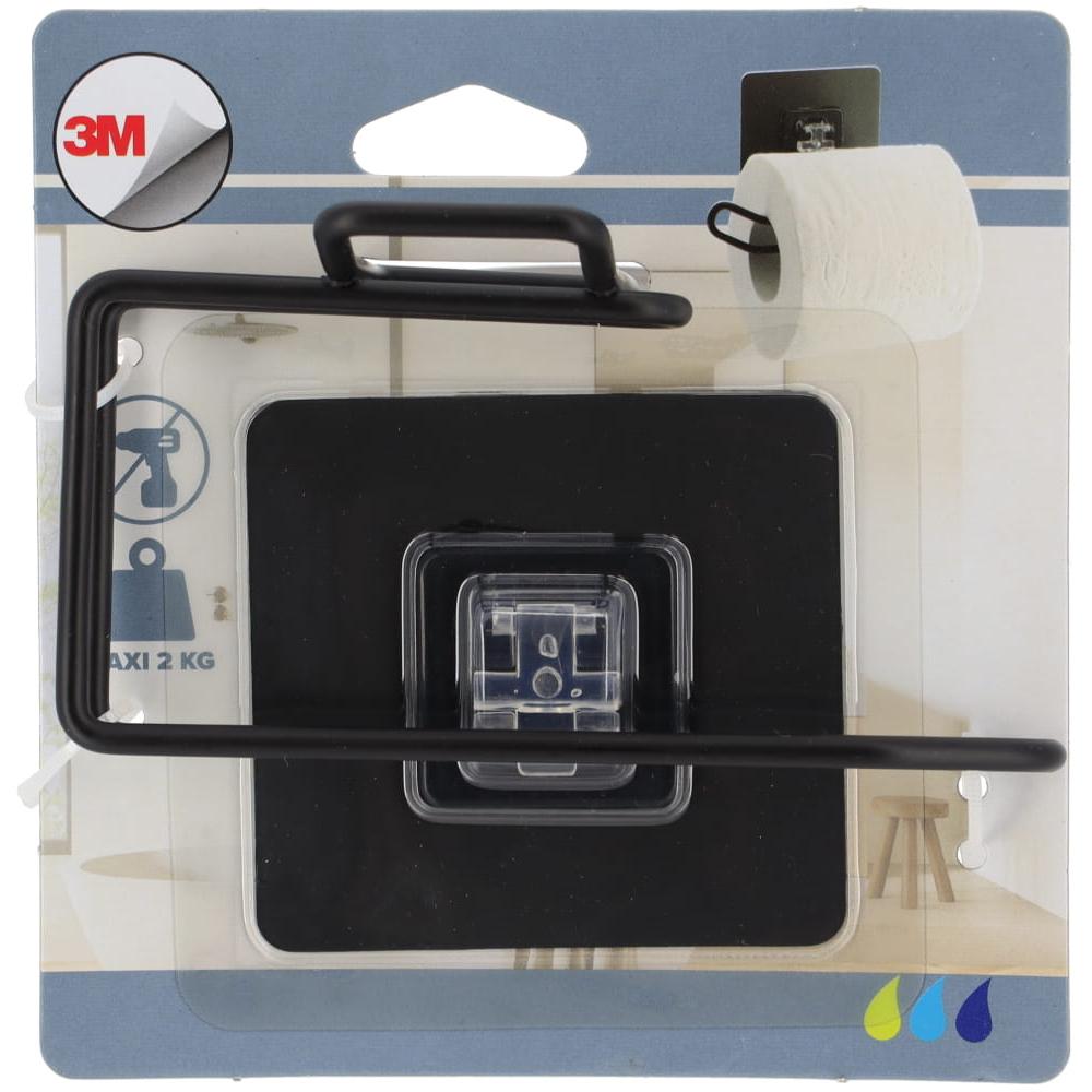 Tendance Držač Toalet Papira Samolepljiv 3m 13 X 8 X 10,5 Metal Crna - detalj