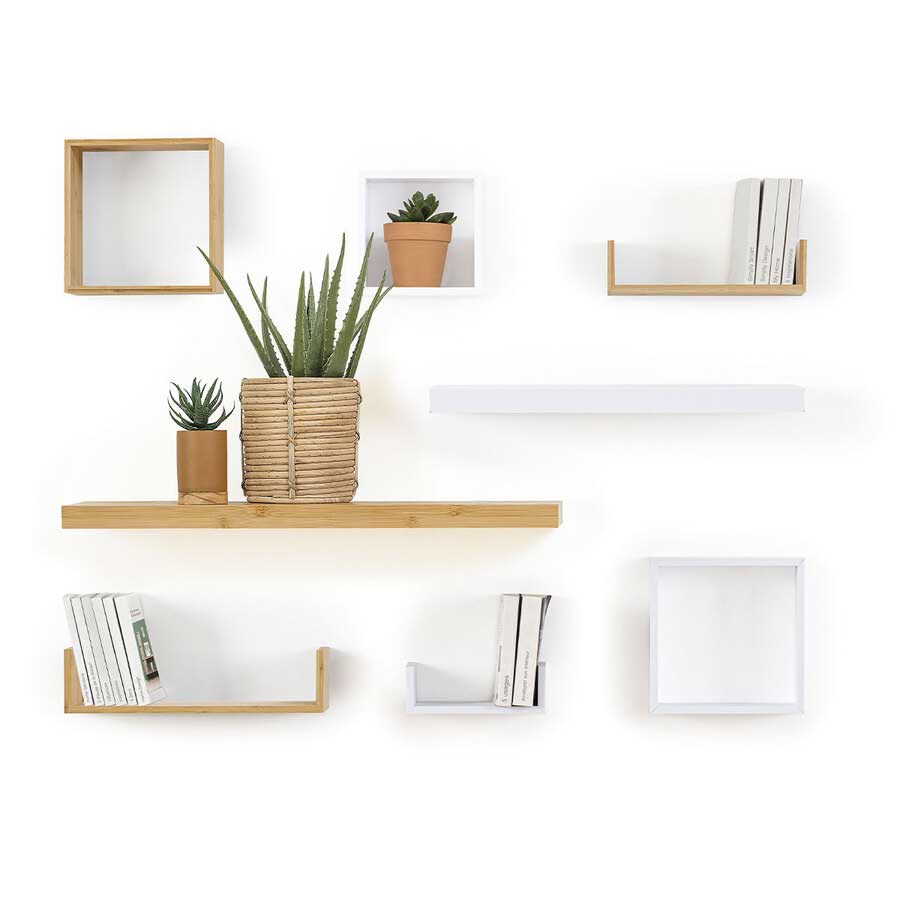 Five Zidna Polica 60 x 23.5 x 3.8 cm Mdf/drvo Natural - detalj