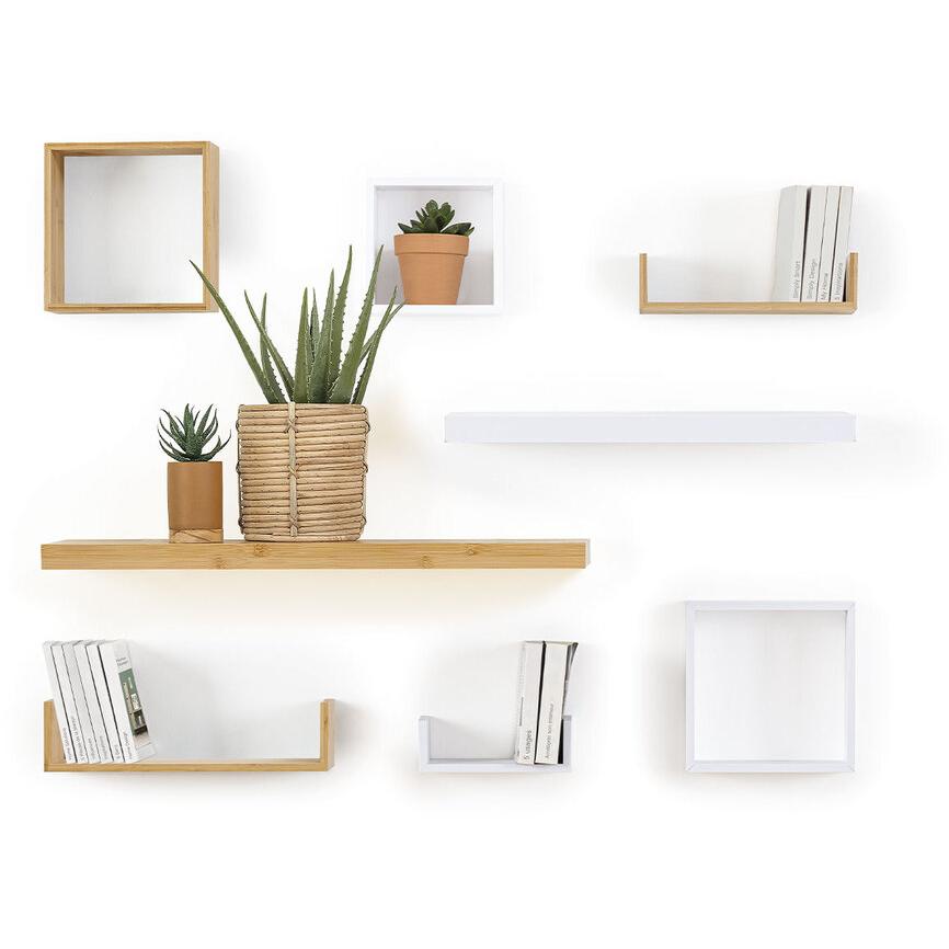 Five Zidna Polica 80 x 23.5 x 3.8 cm Mdf/drvo Natural - detalj