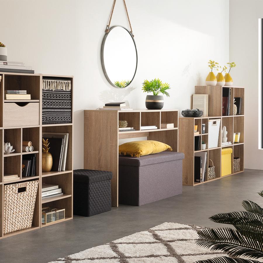 Five Stalak Sa 9 Polica 100 x 32 x 100.5 cm Drvo Natural - detalj