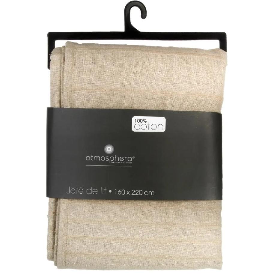 Atmosphera Prekrivač 220 x 160 cm Pamuk Bež - detalj