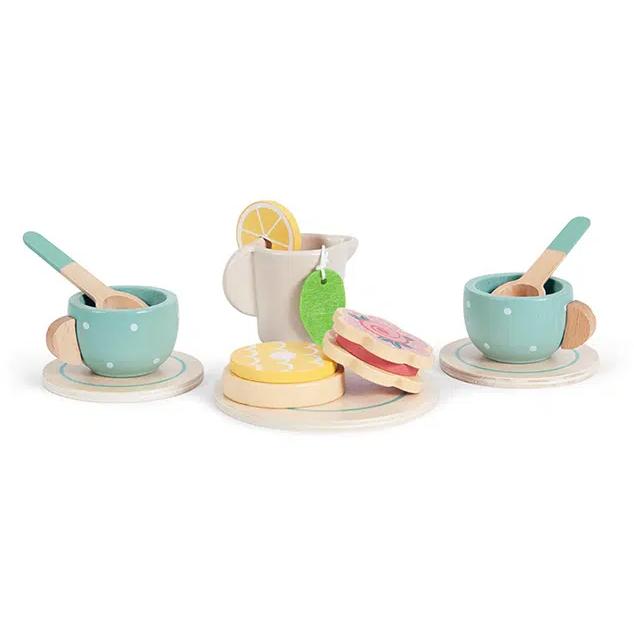 Drvena igračka Servis za čaj na poslužavniku PINO 5988 - detalj