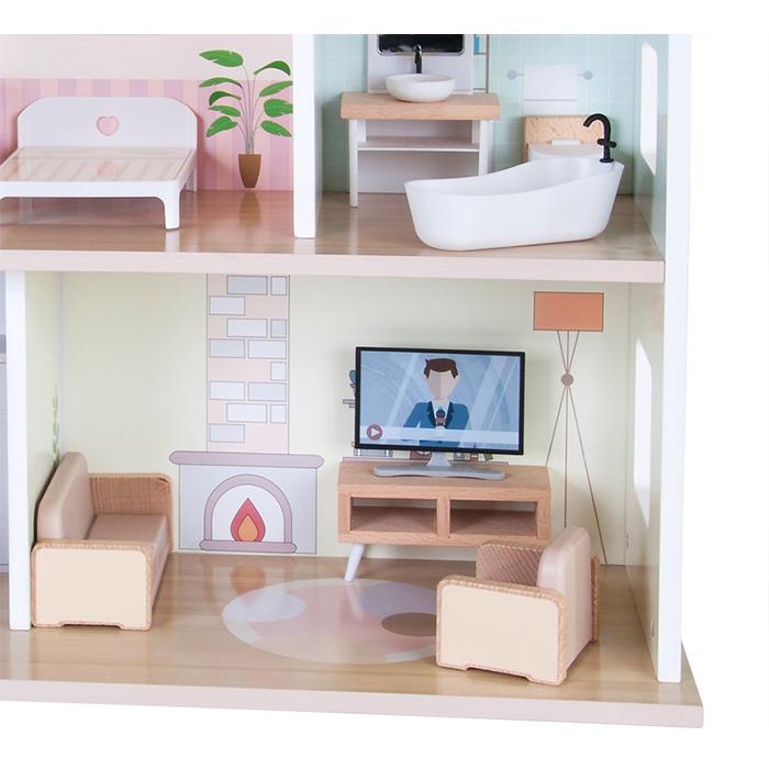 Drvena Kućica Za Lutke PINO 9153 - detalj