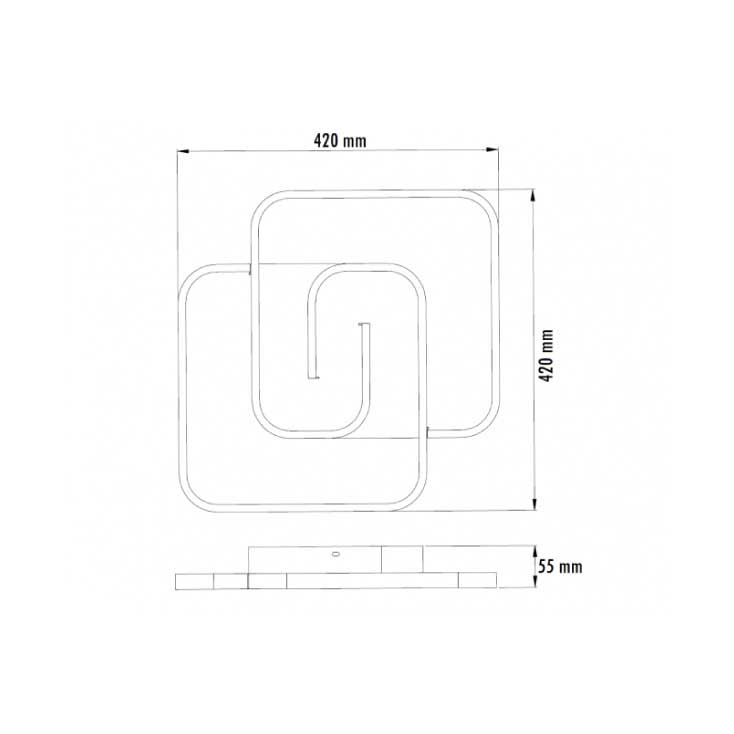 LED plafonjera sa promenljivim svetlom 40W 633/B - detalj