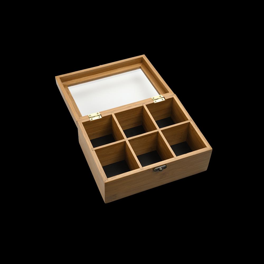 Kutija Za Čaj Od Tamnog Bambusa Kesper KSP59902 - detalj