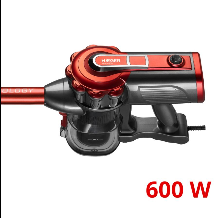 Štapni usisivač sa zidnim nosačem i Hepa filterom Haeger VC-600.048A - detalj