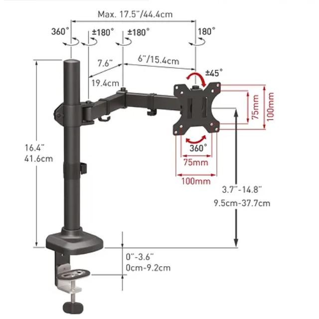 Barkan M121T stoni nosač za monitore 13-34 inča - detalj