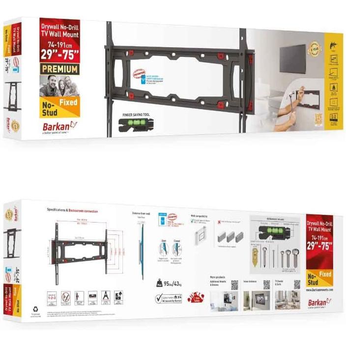 Barkan ND400.B zidni TV nosač za gipsane zidove od 29 do 75 inča - detalj