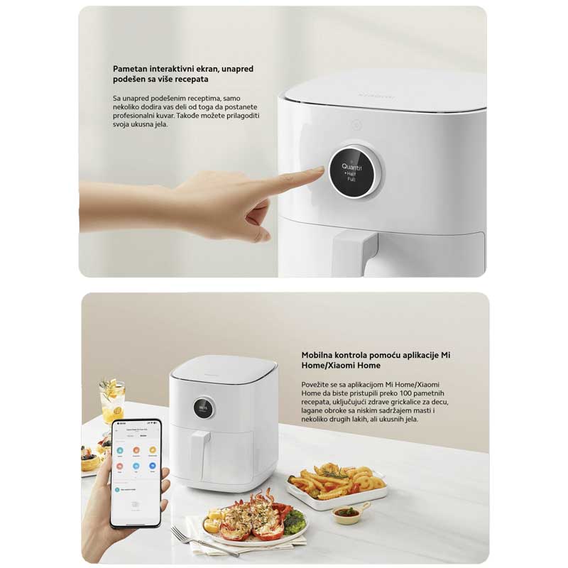Xiaomi Smart Air Fryer 4.5L Friteza na vruć vazduh EU BHR8234EU - detalj