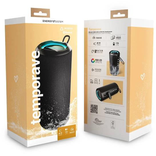 Energy Sistem TempoRave Bluetooth zvučnik crni M45783 - detalj