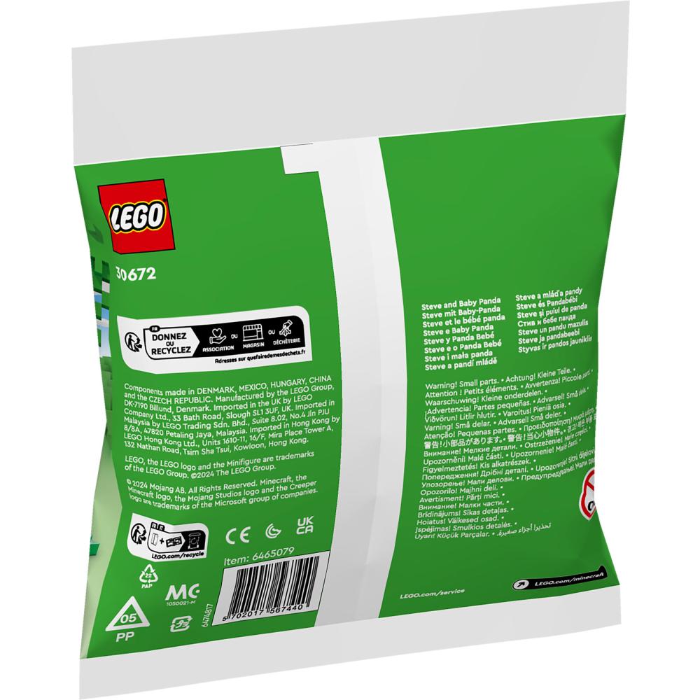LEGO® Minecraft® 30672 Stiv I Beba Panda - detalj