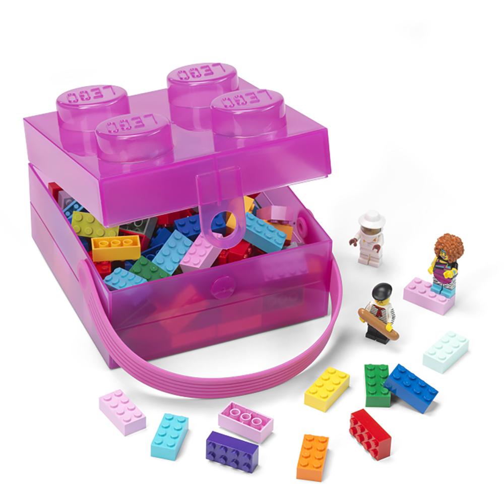 Lego® Kutija za užinu Prozirno ljubičasta - detalj