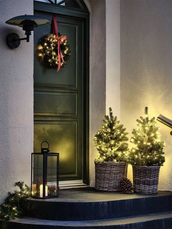 Novogodišnja jelka sa LED lampicama na baterije V90 - detalj