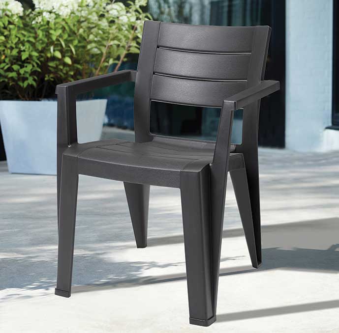 Keter Stolica Julie Dinning Graphitte - detalj