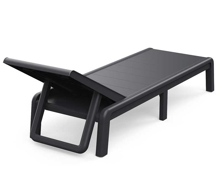Keter Ležaljka sa podesivim naslonom Formentera Graphitte - detalj