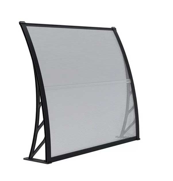 Zakrivljena Nadstrešnica od providnog Leksana 150 x100 cm Za Terasu ili Vrata - detalj