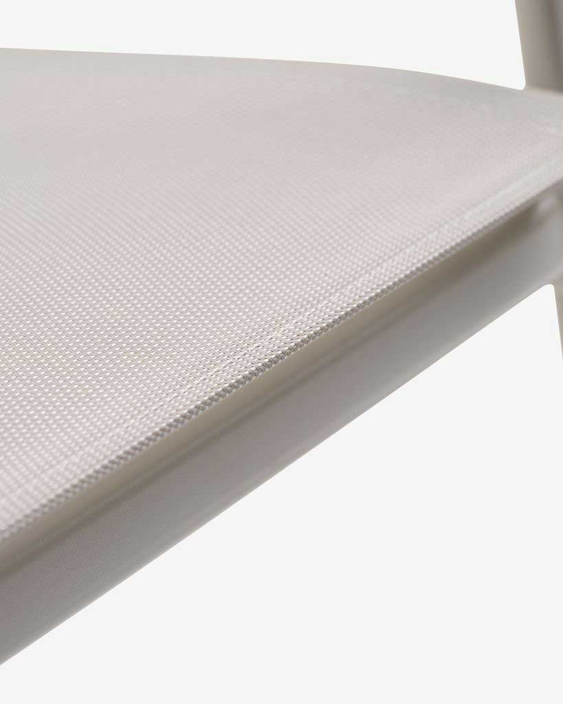 Stolica za terasu i baštu Lagard Bež Čelik - Tekstilen - detalj