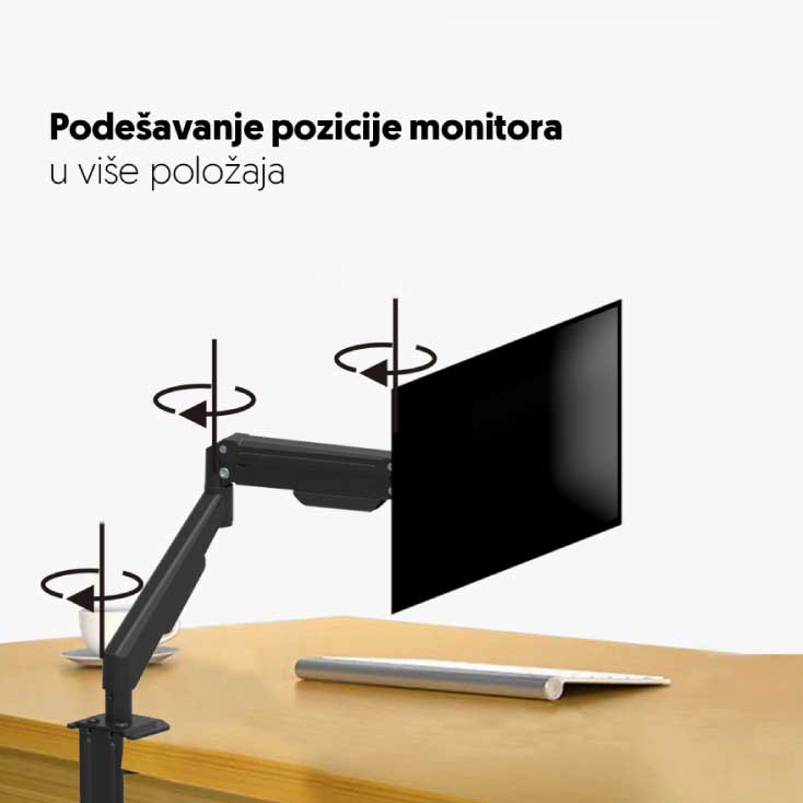 Podesivi zglobni nosač za monitor od 17 do 32 inča Prosto MH311 - detalj