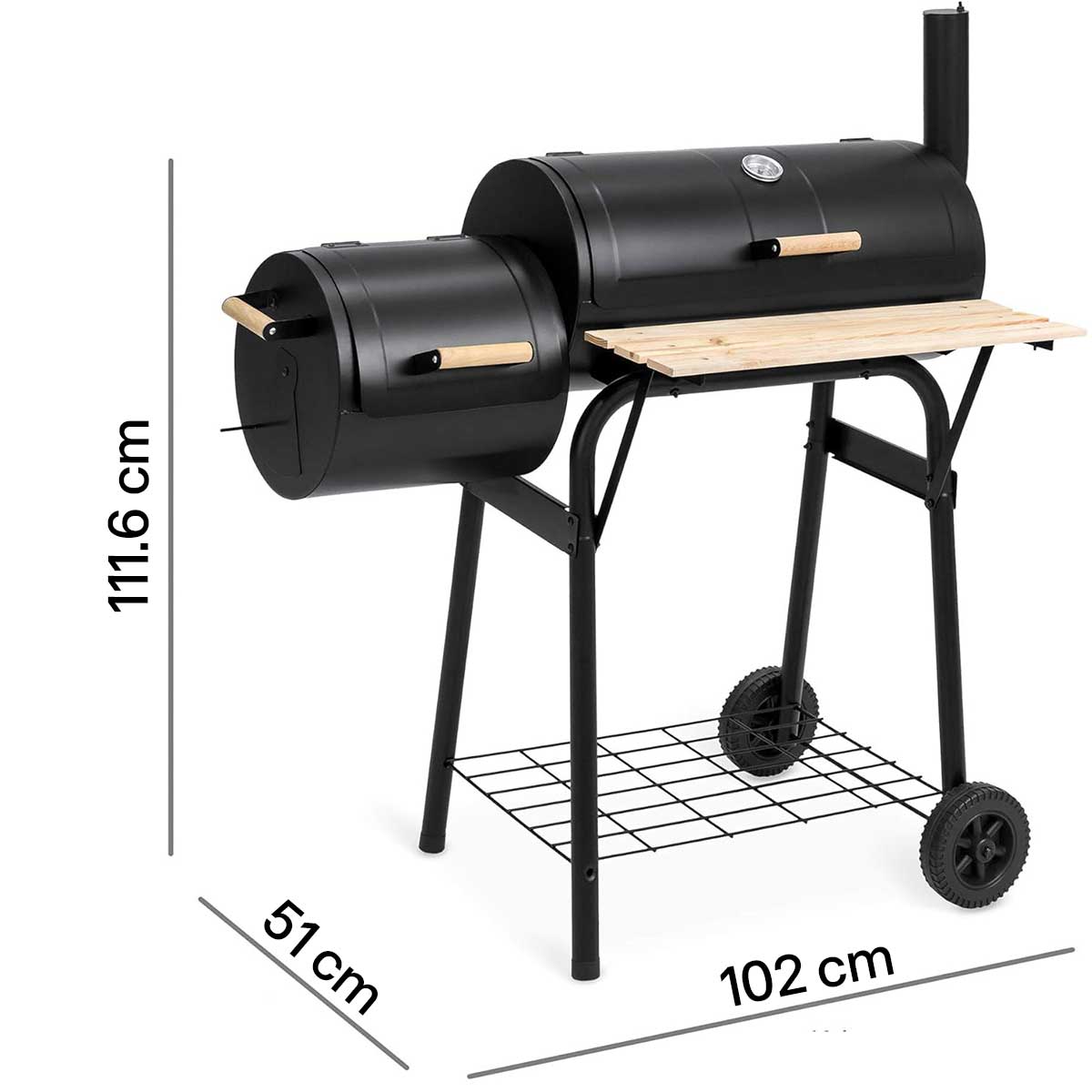 Cilindrični Roštilj Sa Pušnicom 2 u 1 - detalj