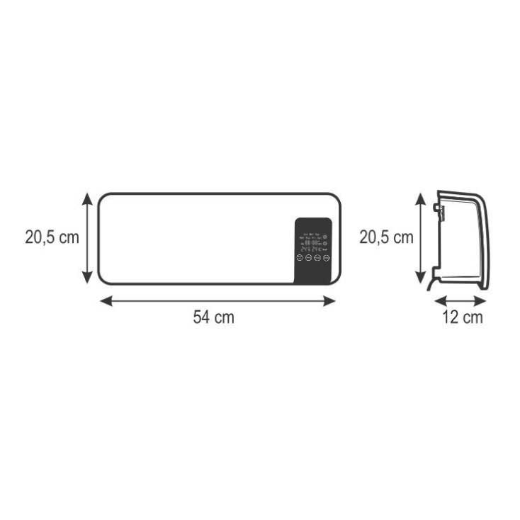 Zidna PTC grejalica 2kW Home FKF59201 - detalj