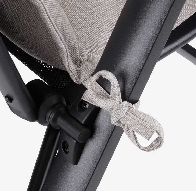 Jastuk za stolicu sa naslonom Lux Svetlo sivi - detalj