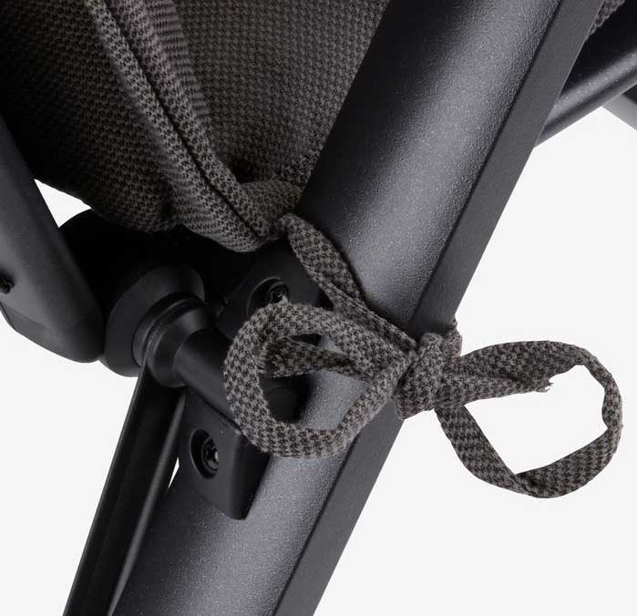 Jastuk za stolicu sa naslonom Lux Tamno sivi - detalj