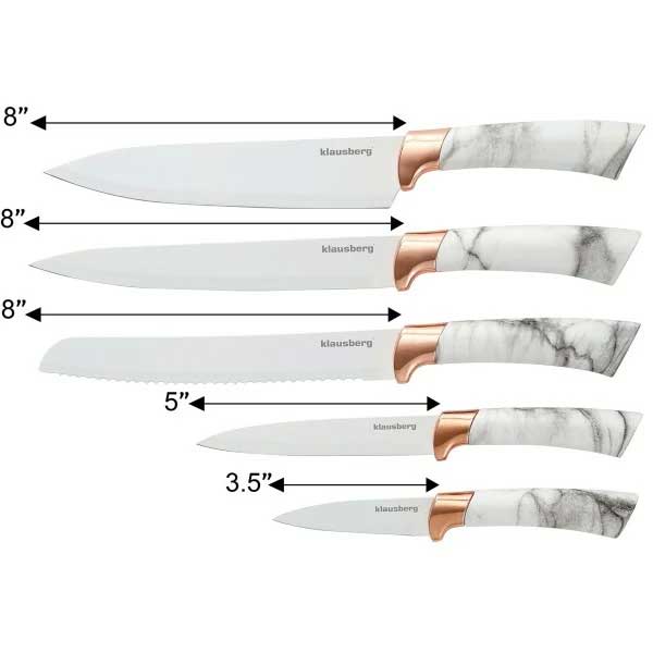 Komplet kuhinjskih noževa sa postoljem Klausberg KB7800 - detalj