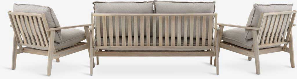 Garnitura od bagremovog drveta Palau - 2 Fotelje, Dvosed i Sto - detalj