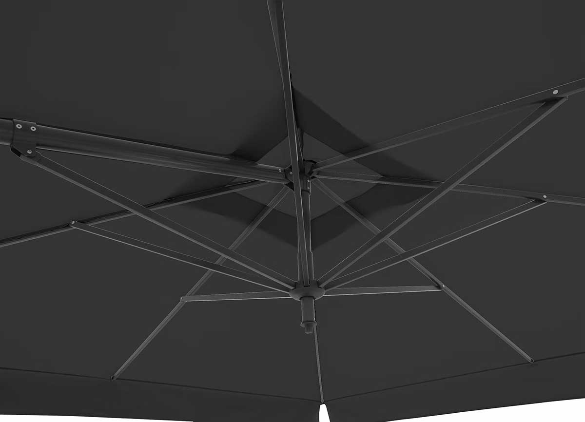 Antracit Pro Viseći Četvrtasti Suncobran 3 x 3 m - detalj