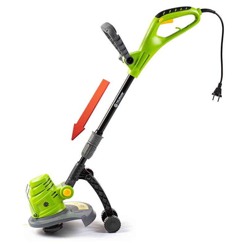 Električni trimer za travu sa točkićima i podesivom teleskopskom drškom 500W Fieldmann FZS 2002-E - detalj