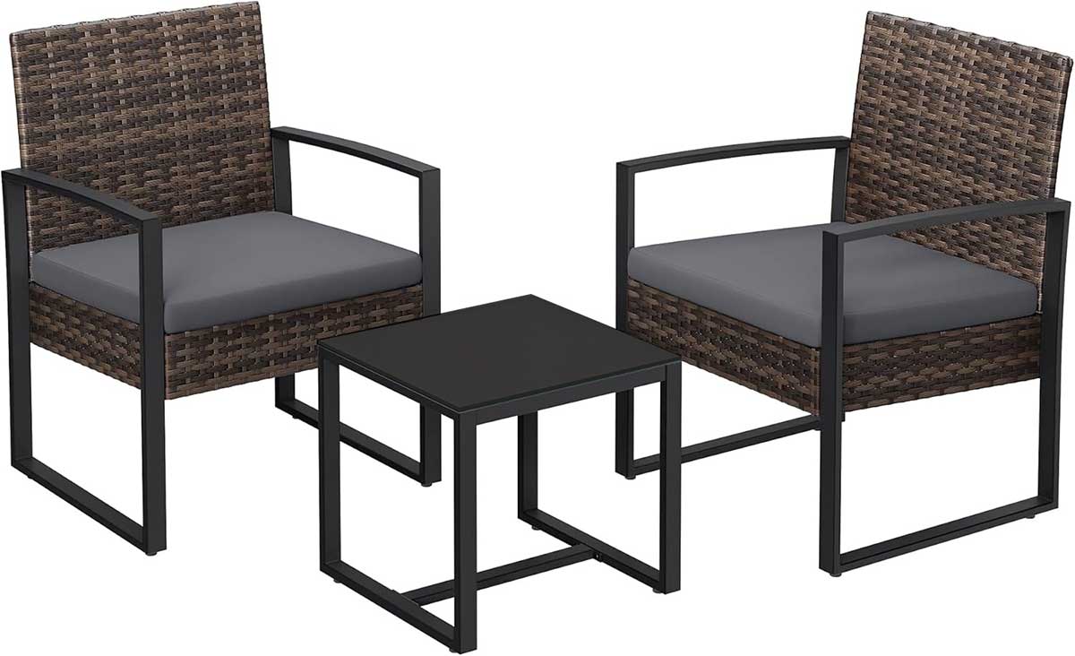 Ratan Set za Terasu - 2 Fotelje sa jastucima i Stočić Ortigia - detalj