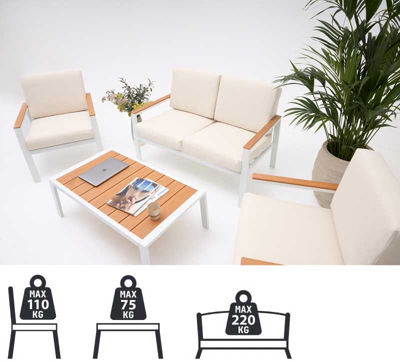 Aluminijumska garnitura Saporo TT - detalj