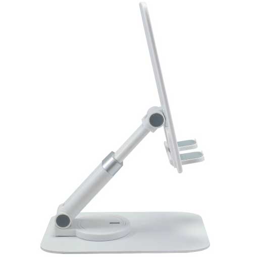 Stoni podesivi držač za mobilni ili tablet do 12.9 inča Beli - detalj