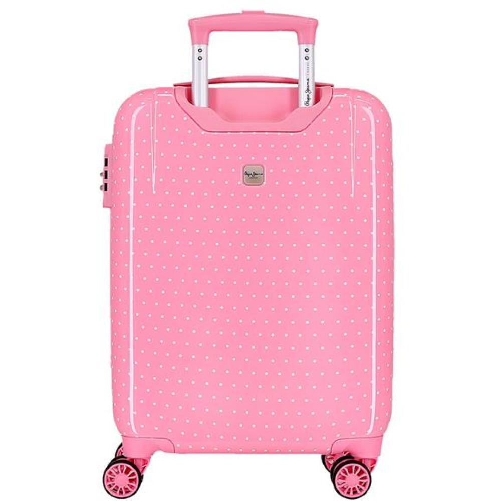 Tvrdi kabinski kofer za putovanja Pepe Jeans Alenka pink 67117 - detalj