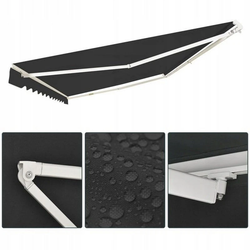 Tenda za Terasu 3 x 2.5 m sa podesivim nagibom Antracit - detalj