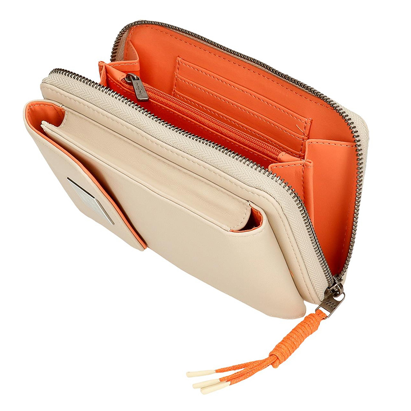 Novčanik i torbica za telefon Pepe Jeans Bea beige 75653 - detalj