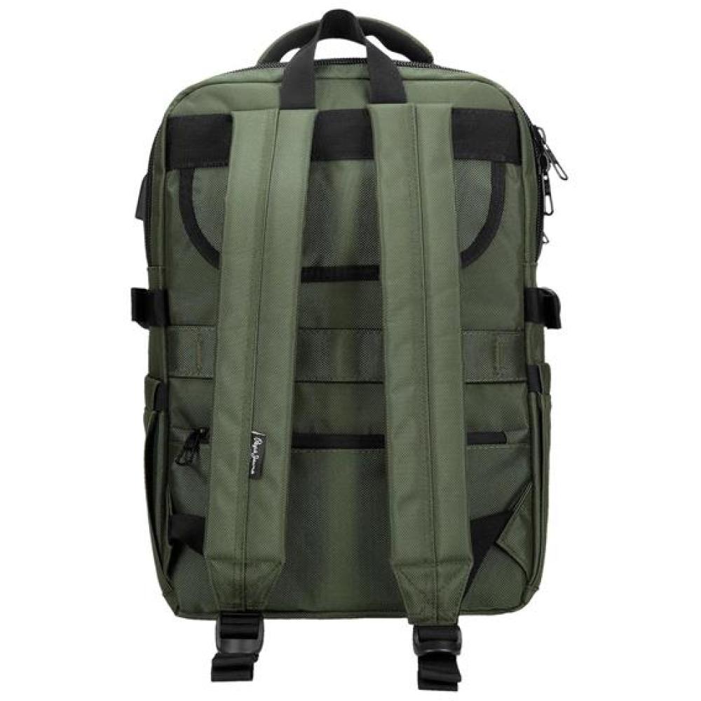 Ranac 40cm sa pregradama za laptop i tablet PJL Bromley green 70624 - detalj