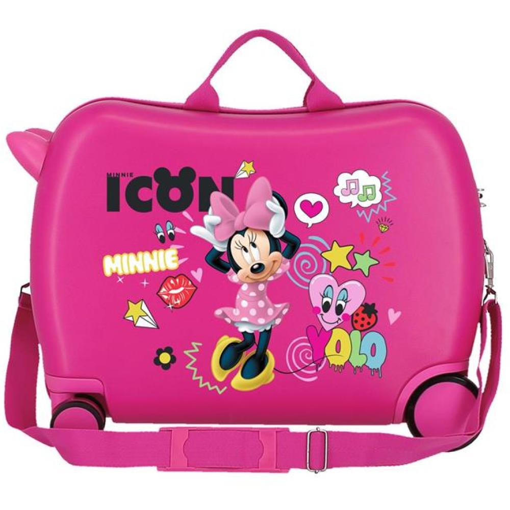 Disney Dečji putni kofer za vožnju Minnie Icon pink 25698 - detalj