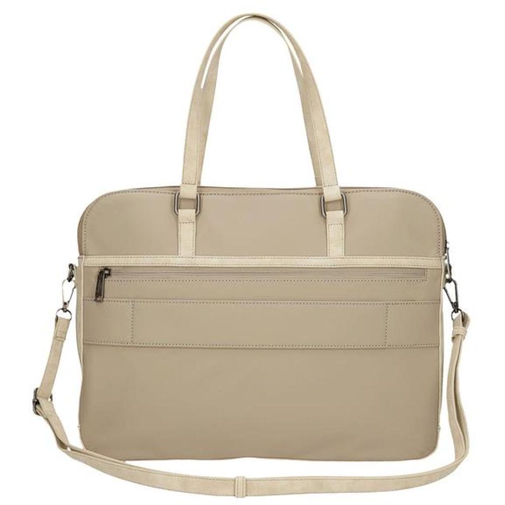 Ženska poslovna torba sa pregradom za laptop PJL Jana beige 71460 - detalj