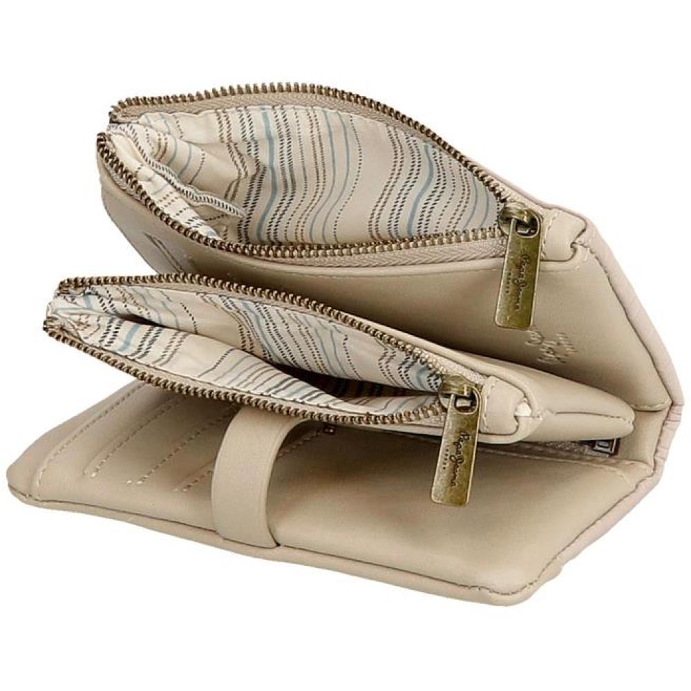 Ženski novčanik na preklop 14cm Pepe Jeans Morgan beige 79283 - detalj