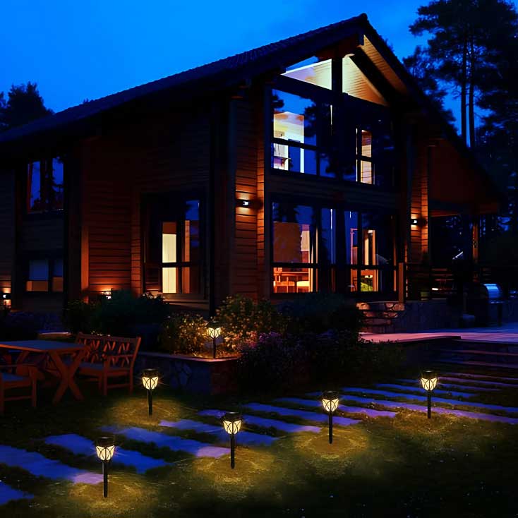 6 solarnih lampi u obliku fenjera za dvorište 5662 - detalj