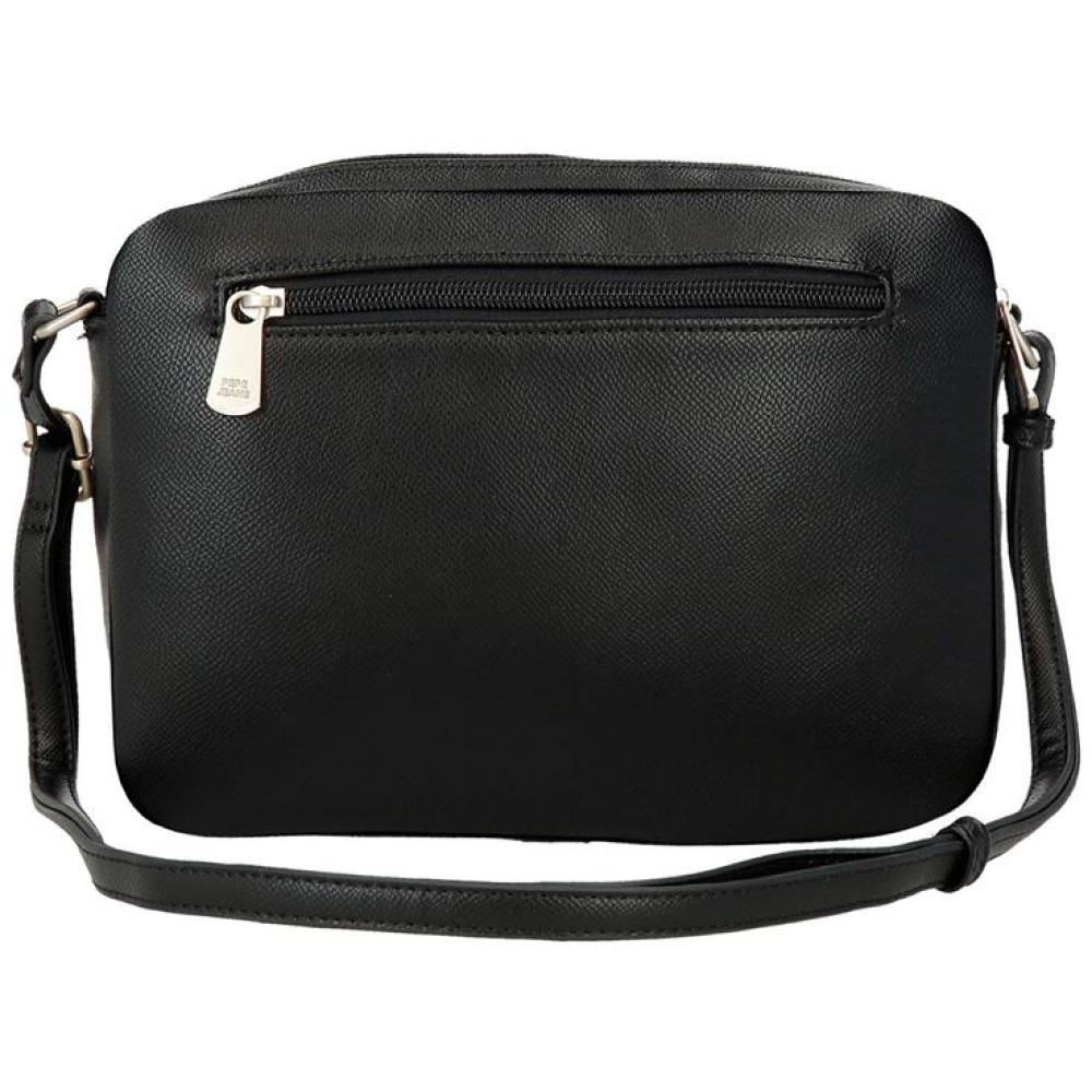 Torba 24cm od eko kože na rame Pepe Jeans Elia black 79454 - detalj