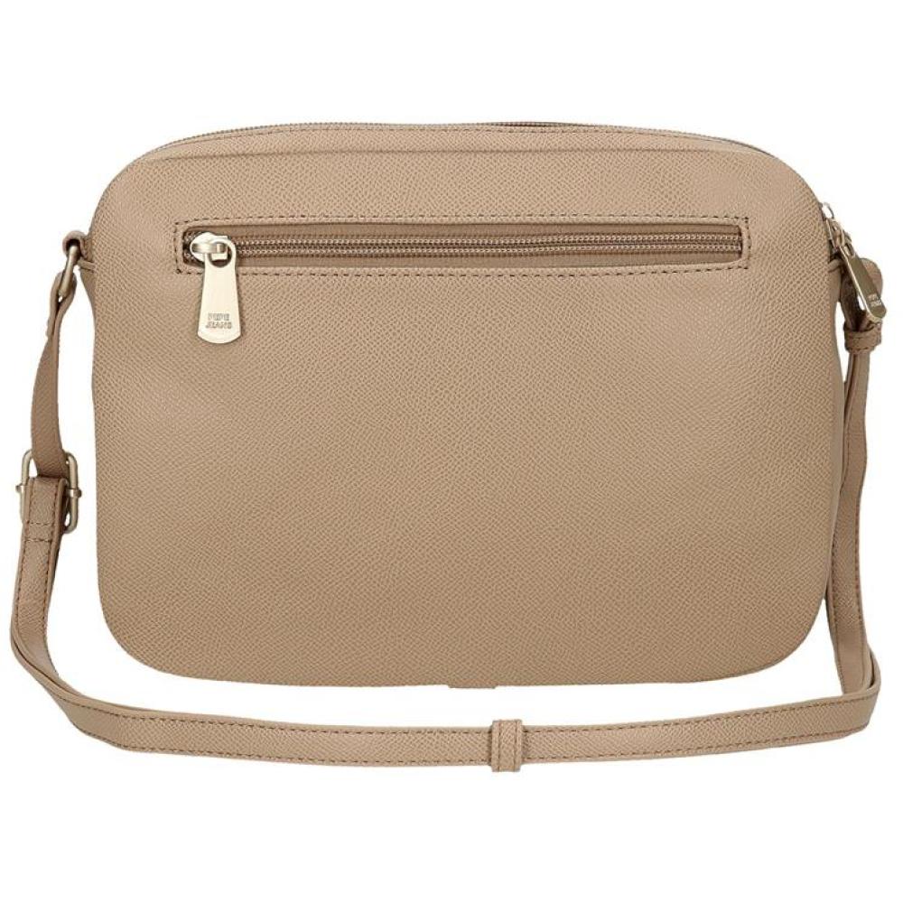Torba 24cm od eko kože na rame Pepe Jeans Elia beige 79454 - detalj