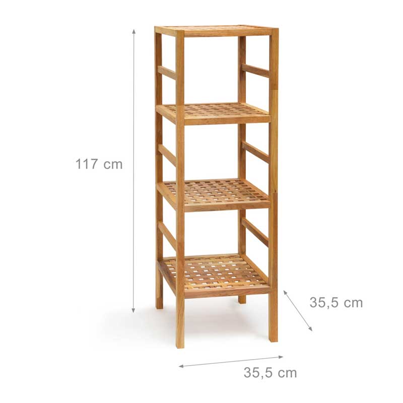 Polica od orahovog drveta sa 4 nivoa Nancy 4 - detalj