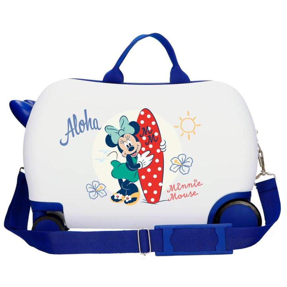 Dečiji kofer za put i vožnju Disney Minnie Aloha white 47710 - detalj