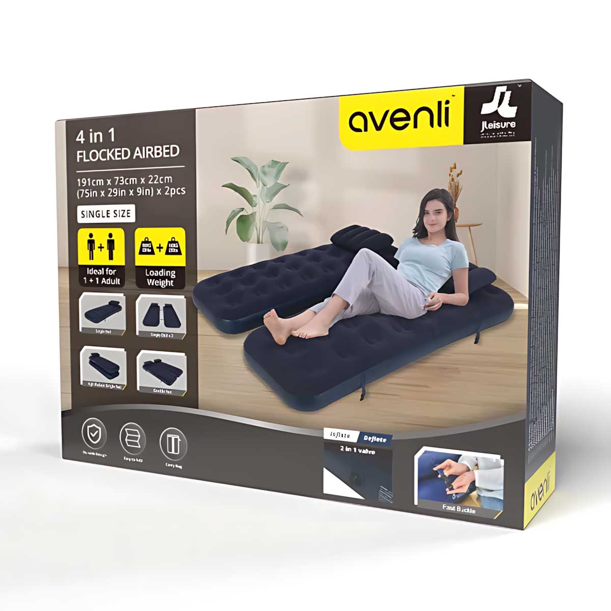 Avenli 2 Vazdušna Dušeka Koji se mogu koristiti spojeno ili odvojeno  Set 4 u 1 - detalj