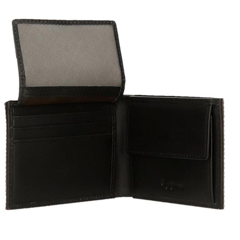 Kožni novčanik za muškarce 11cm PJL Hilltop brown 74131 - detalj